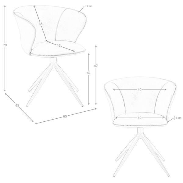 Angel Cerdá Swivel Chair in Camel Leatherette 4201