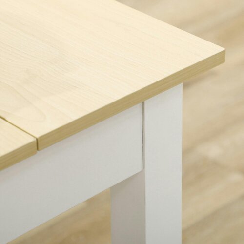 Wyld Haus Rive Wooden Oak Dining Table Seating 4 To 6 With Thick Legs