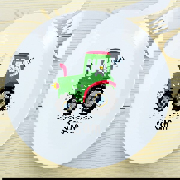 Personalised Memento Company Personalised Tractor Plastic Plate