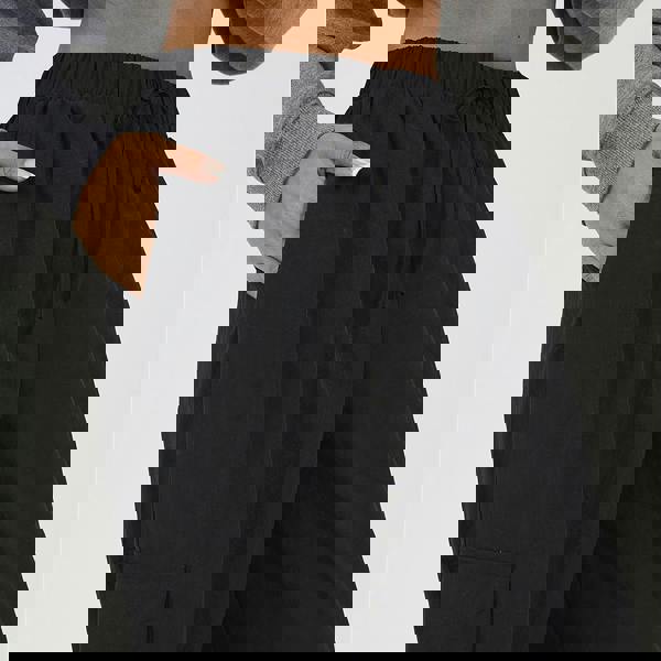 Brave Soul Black Baggy Cargo Trousers With Pocket Details - Black Image 4