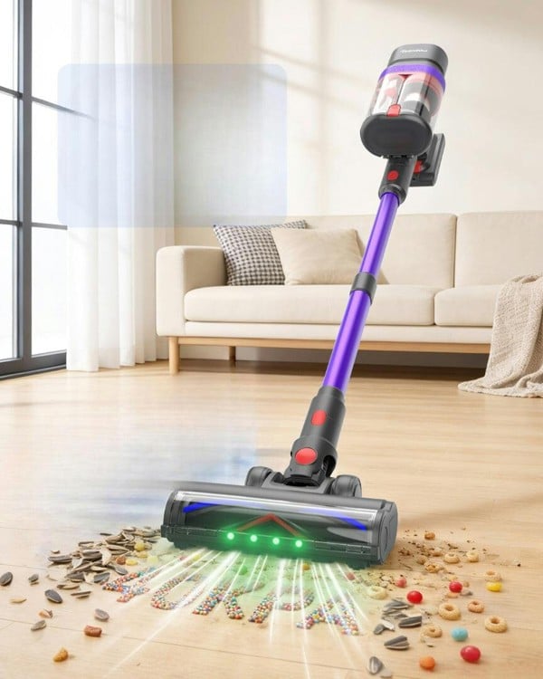 Teendow Cordless Handheld Vacuum Cleaner with 500W, 40KPa Brushless Motor and 60min Runtime