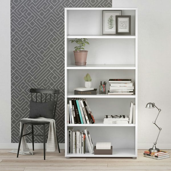 Furniture To Go Prima Bookcase 4 Shelves in White