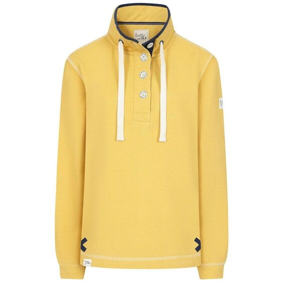 Lazy Jacks LJ301 - Pique Button Neck Sweatshirt - Lemon