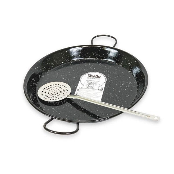 Steel Paella Pan and Skimmer