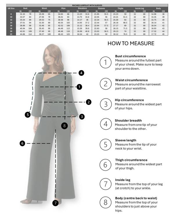 HotSquash Ruched Jumpsuit with Sleeves