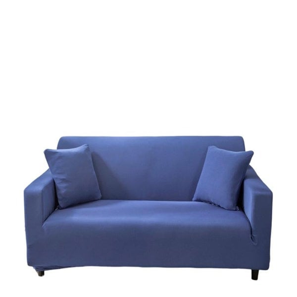Anyhouz Anyseat 3 Seater Sofa Cover Plain Royal Blue Style and Protection For Living Room Sofa Chair Elastic Stretchable Slipcover