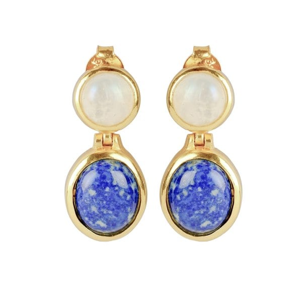 Lila Rasa Lapis Lazuli & Moonstone Earrings