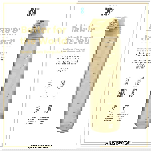 ION8 Leak Proof 1 litre Water Bottle, Recyclon, Desert, 1L