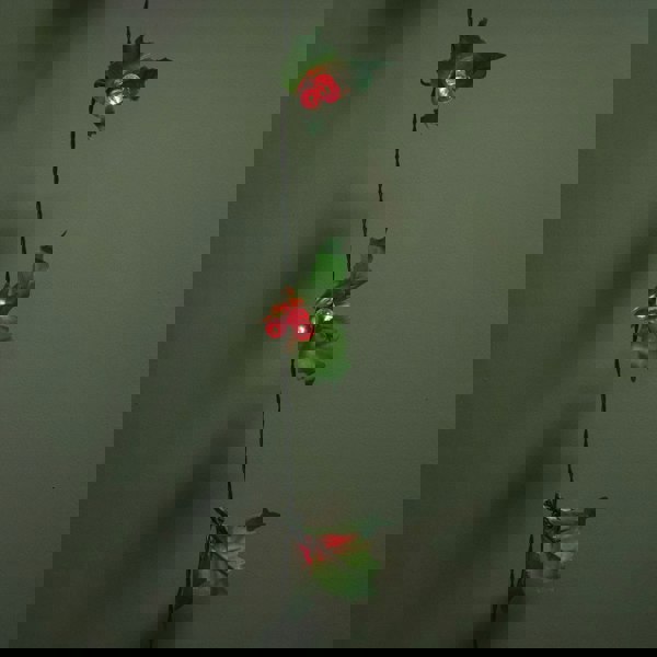 Samuel Alexander Premier 2.8m Holly Garland with Red Berries and 40 Red Leds