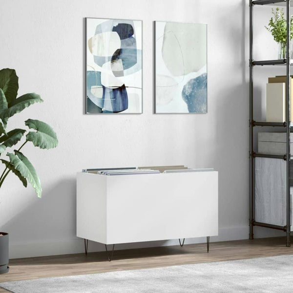 Berkfield Record Cabinet White 74.5x38x48 cm Engineered Wood