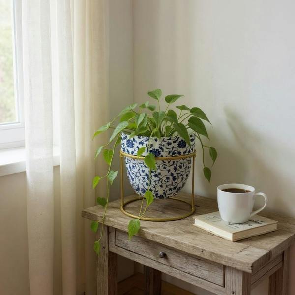 13CM PLANTER ON STAND