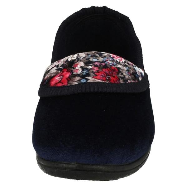Spot On Ladies Spot On Floral Pattern Slippers