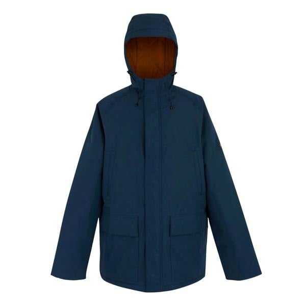 Regatta Mens Savon Insulated Waterproof Jacket - Navy Blue/Glazed Ginger - 