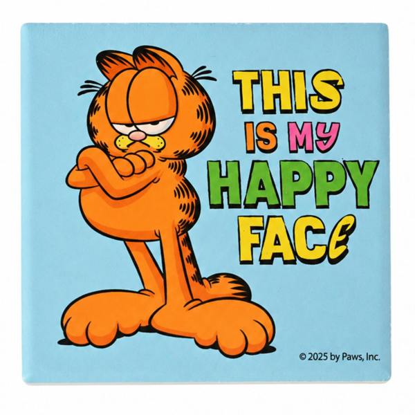 Widdop & Co Fandomania Garfield 'This is My Happy Face' Ceramic Coaster