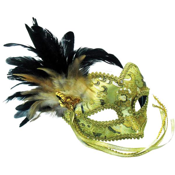 Bristol Novelty Unisex Adults Braided Eye Pattern Eyemask - Gold/Black - 