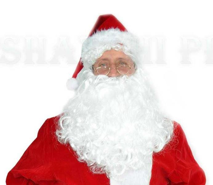 One Size White Curly Deluxe Santa Beard and Wig Set for Fancy Dress, Parties and Seasonal Displays image 5