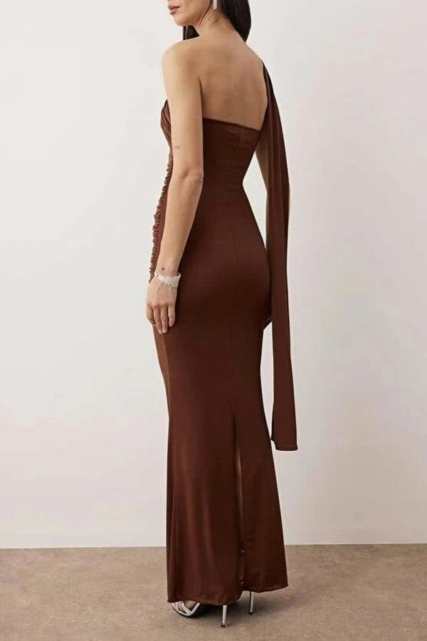 WOVCOR Knit Lined Maxi Evening Dress