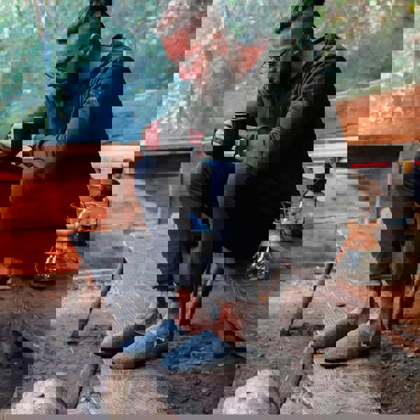 Gumbies Outback Men's Slippers - Grey & Curry