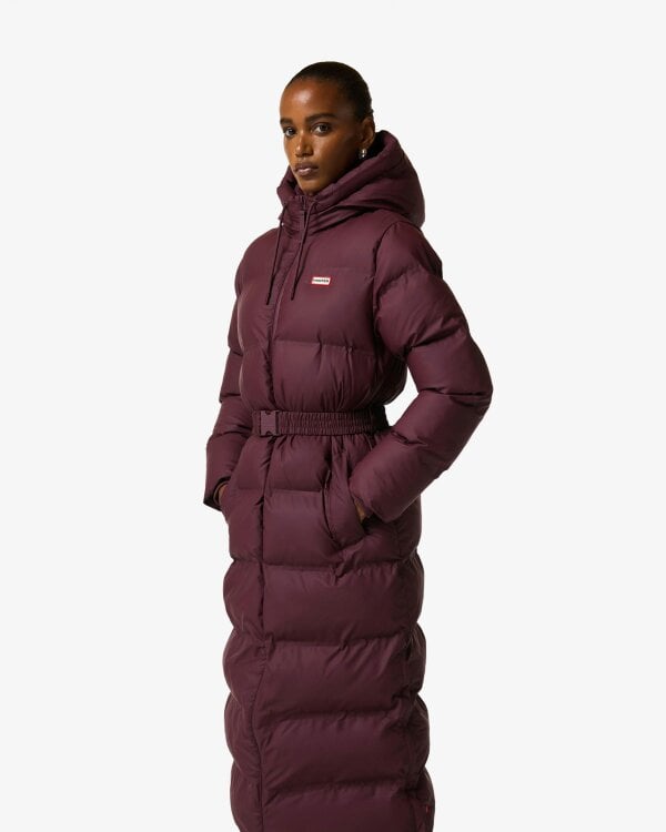 Hunter Hutchison Womens PU Coated Long Puffer Jacket - Port Royale