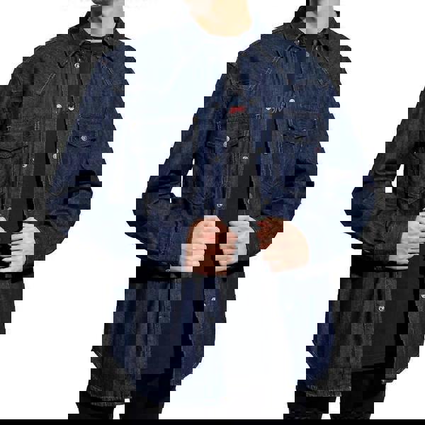 Diesel Mens Denim Shirt - Dark Blue - 