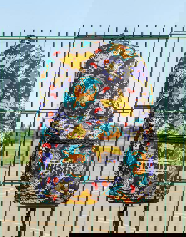 Pokemon Boys Black Character All Over Print Backpack (One Size)