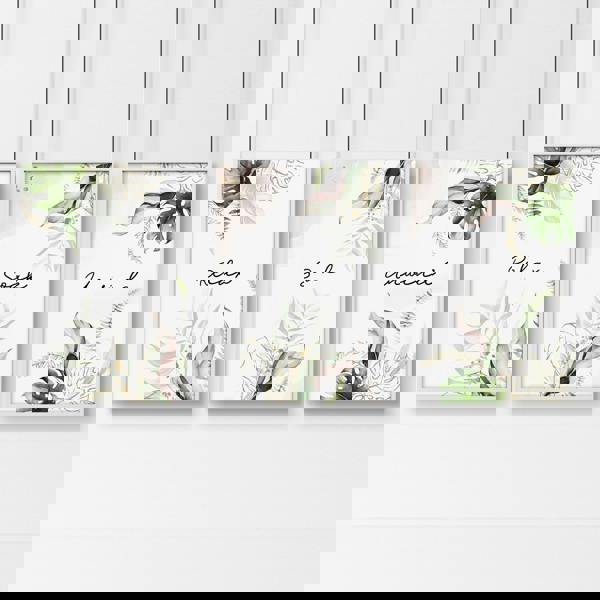 Bathroom with art | Set of 3 Tropical wall art prints