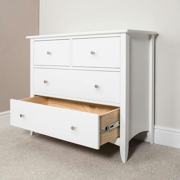 Statement Furniture Edward Hopper Chest of Drawers 2 Over 2 Drawer Modern Wooden Storage Assembled