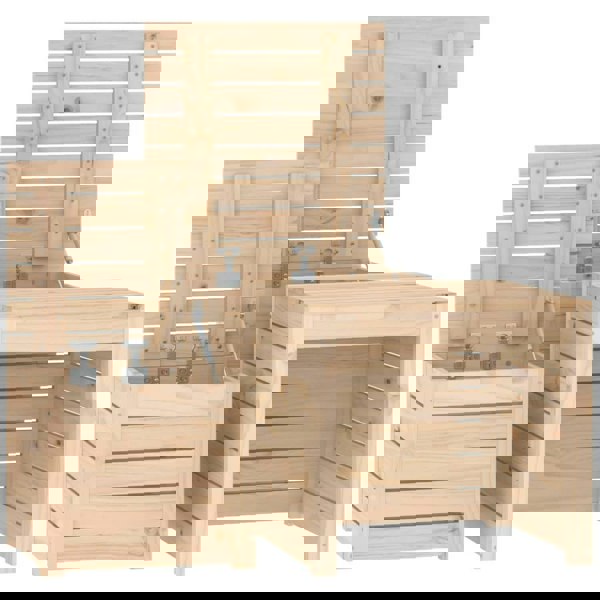 Berkfield 3 Piece Garden Box Set Solid Wood Pine