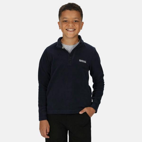 Regatta Great Outdoors Childrens/Kids Hot Shot II Half Zip Fleece Top - Navy/Navy - 