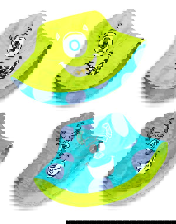 Disney Monsters Inc Unisex Multicoloured Reversible Sully & Mike Bucket Hat (One Size)