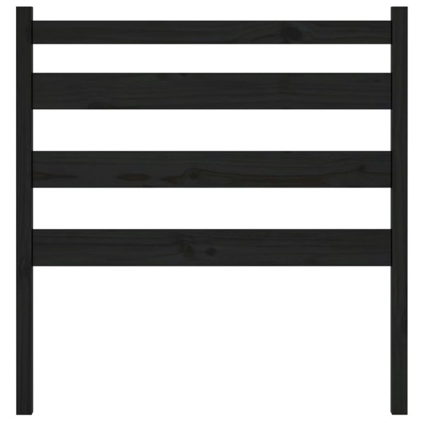 Berkfield Bed Headboard Black 106x4x100 cm Solid Wood Pine
