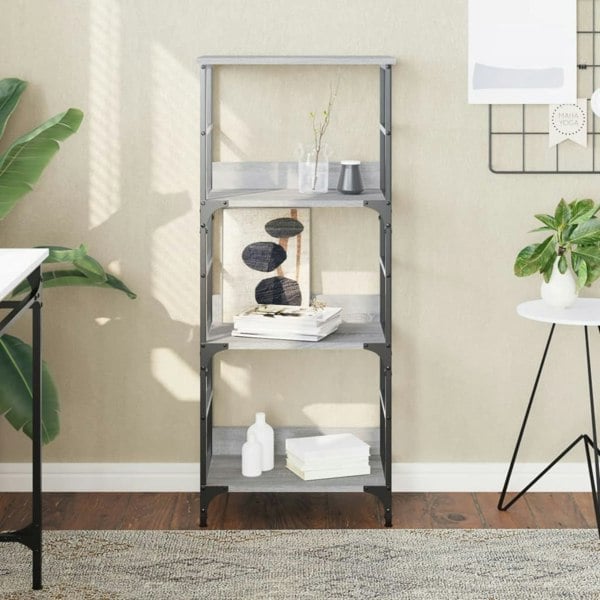 Berkfield Bookshelf Grey Sonoma 50x33x117.5 cm Engineered Wood