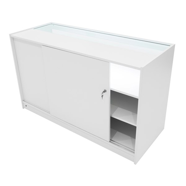 Monstershop LED Retail Shop Counter B1500 - White