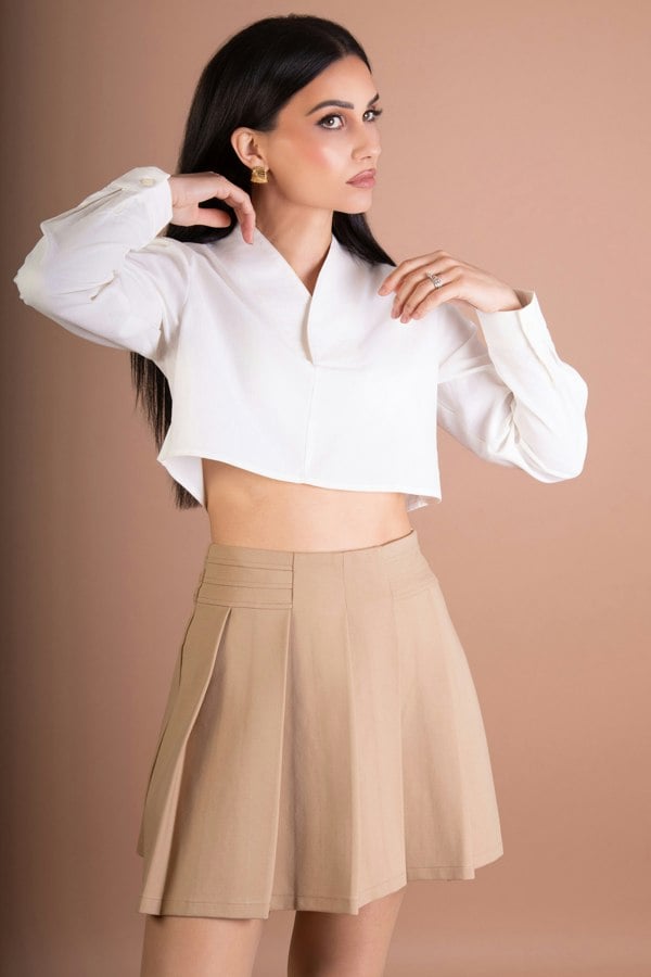 BALOU WOMENS PLEATED SKIRT