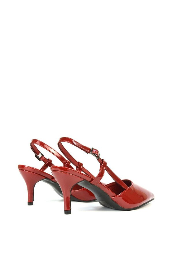 XY LONDON Mid Heel Stilettos Pointed Toe Slingback Court Shoes
