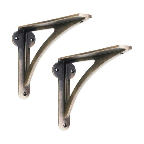 Oakcrafts - Victorian Ironbridge Shelf Brackets - Pair of Brackets 150mm x 125mm