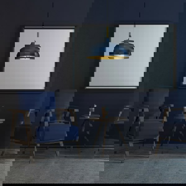 Milagro Pendant Lamp Lincoln Blue/Gold 1XE27 35cm