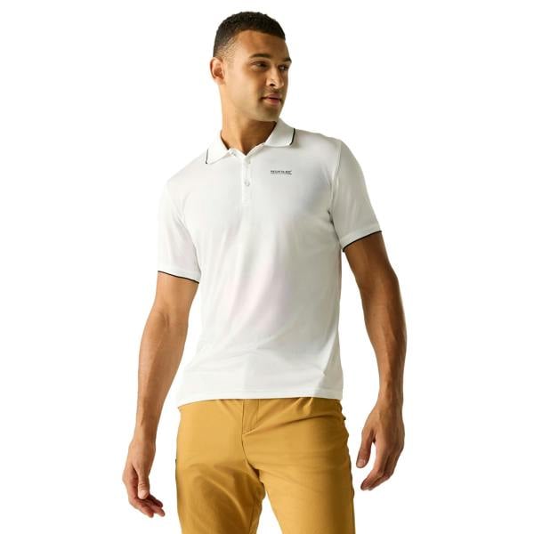 Regatta Mens Remex II Jersey Polo Shirt - White Solid - 