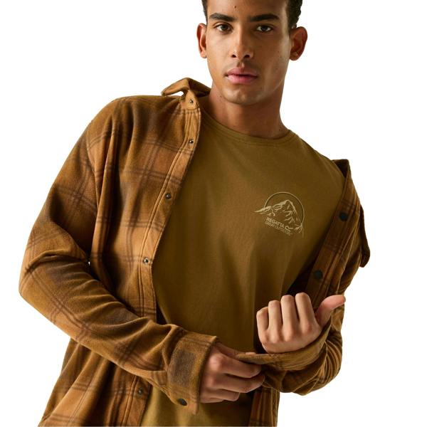 Regatta Mens Cline IX Original Outdoor Back Print T-Shirt - Rich Tan - 