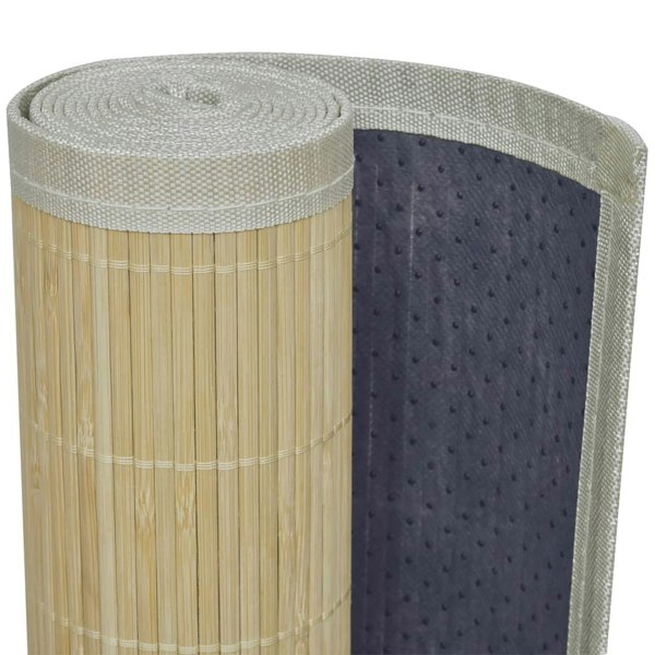 Berkfield Rectangular Natural Bamboo Rug 80 x 300 cm