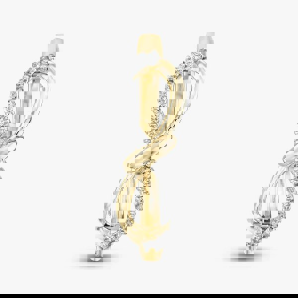 T. H. Baker 9ct Yellow Gold 0.10ct Brilliant Cut Diamond Bow Ring THR39179-10 (YG)