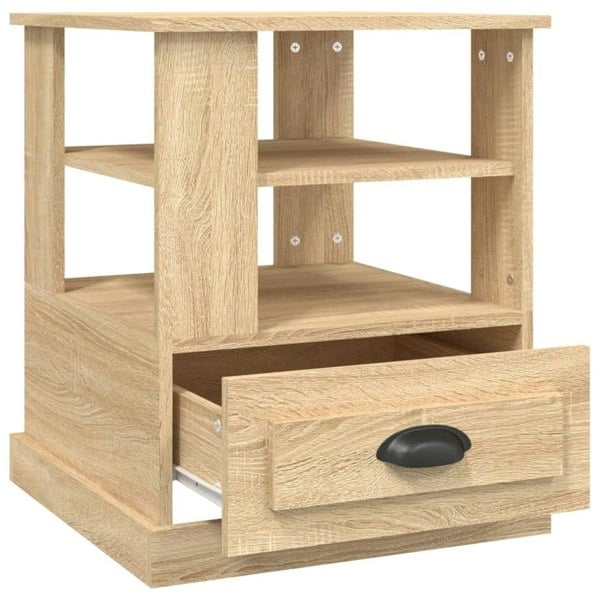 Berkfield Side Table Sonoma Oak 50x50x60 cm Engineered Wood