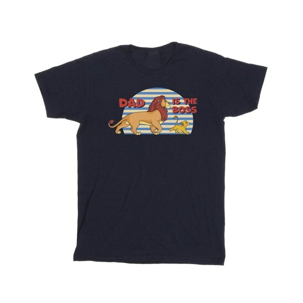 Disney Mens The Lion King Dad Boss T-Shirt - Navy Blue
