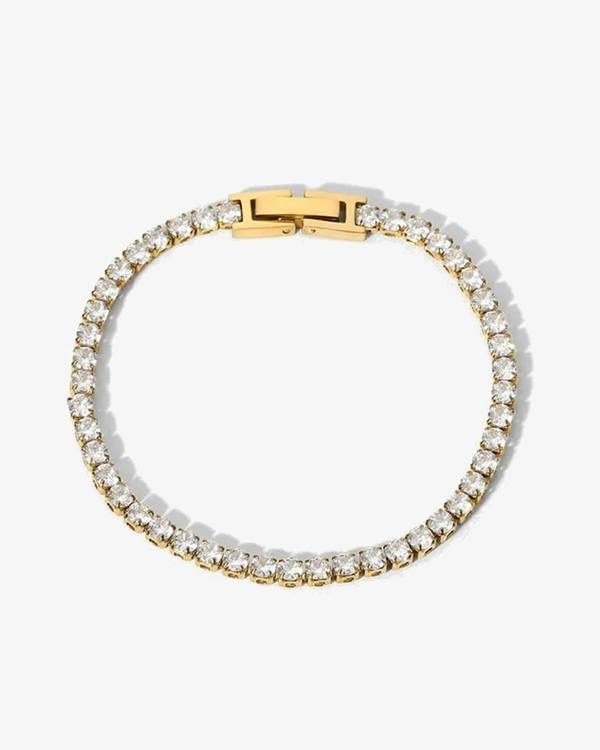 Elk & Bloom 14K Gold Solitaire Tennis Bracelet