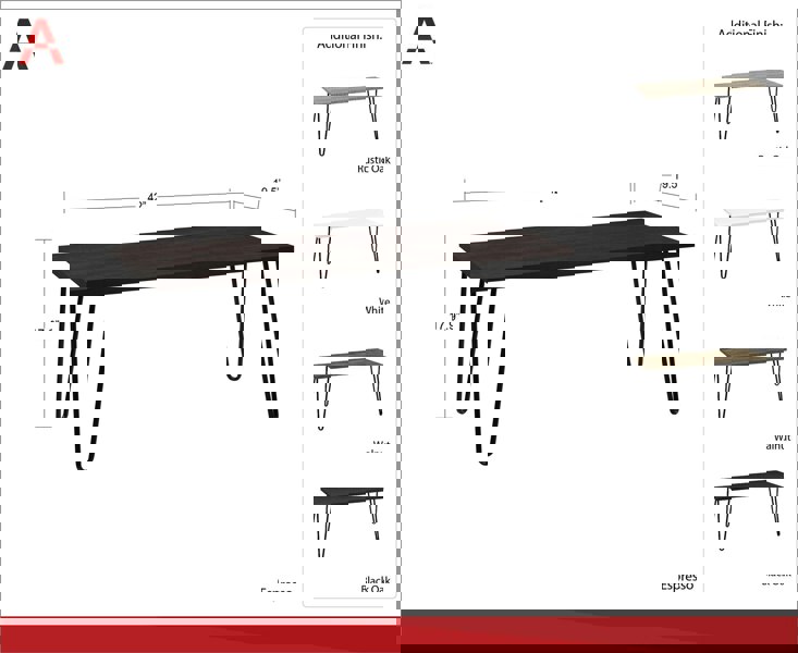 Dorel Home Owen Retro Coffee Table in Rustic Oak Look