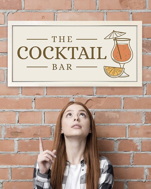 Personalised Cocktail Bar Wall Art - Framed Print for Home Bars