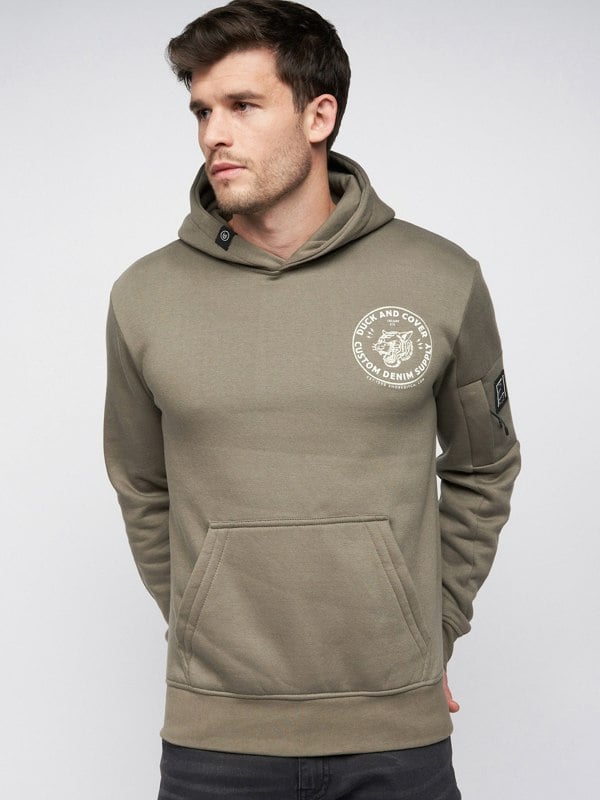 Duck and Cover Supplys Hoodie Forest Green