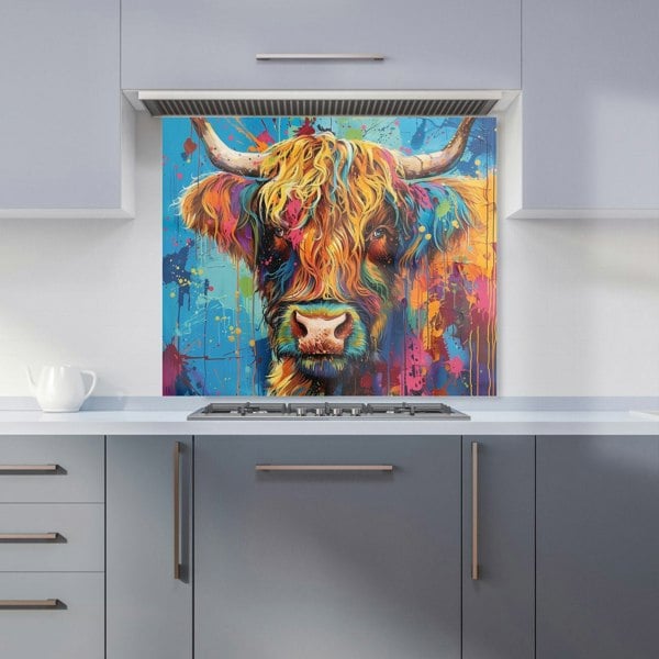 Warren Reed - Designer Splashart Highland Cow Kitchen Splashback