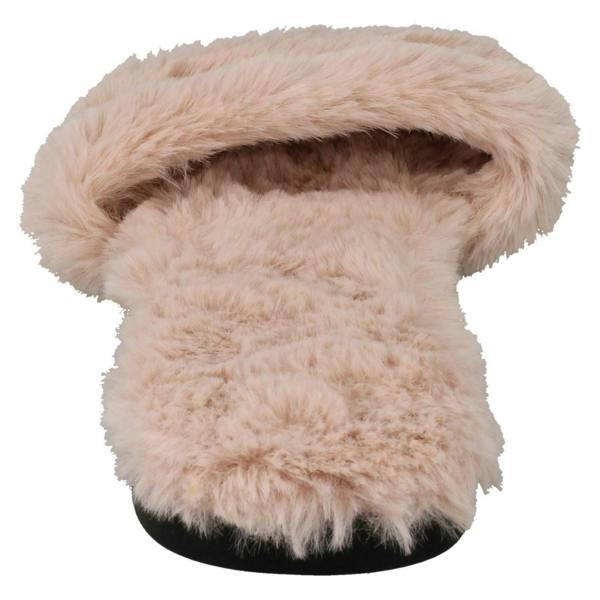 Spot On Ladies Spot On Flat Fur Mule Sliders F00139