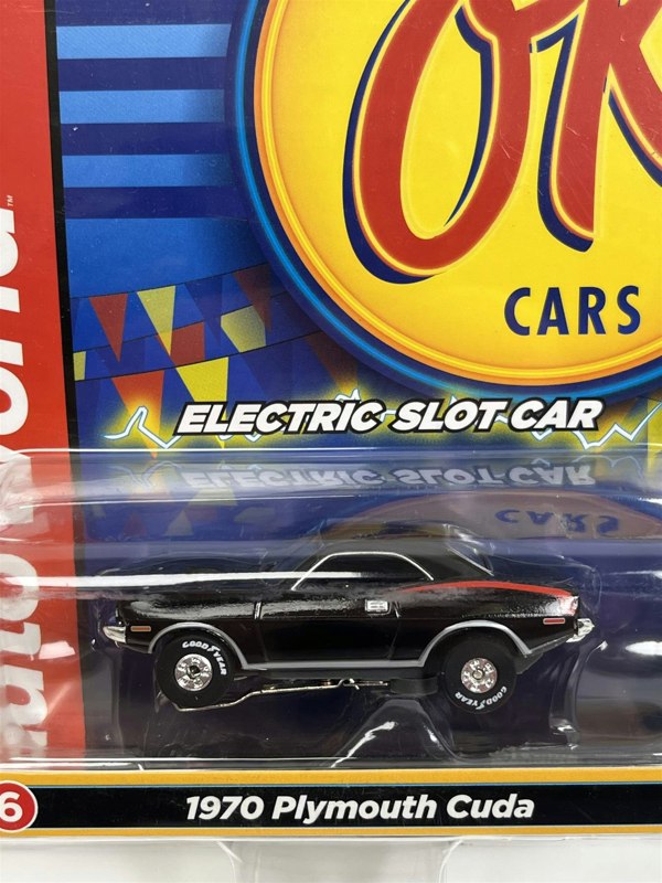 Auto World Slot Cars 1970 Plymouth Cuda Black Thunderjet Ultra G HO Slot Car SC377-6